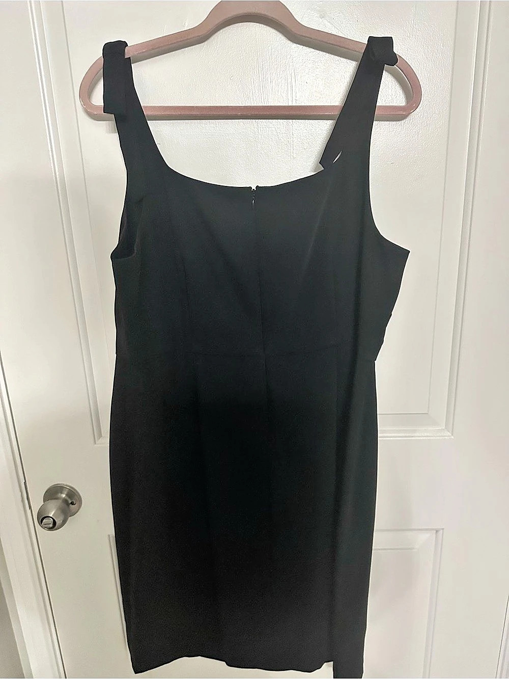 Ann Taylor Bow Strap Sheath Dress Mini Dress Black Size 14
